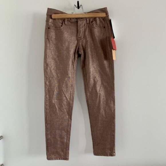 NWT French Connection metallic skinny pants - Picture 1 of 3